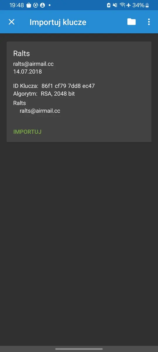 Import kluczy 3